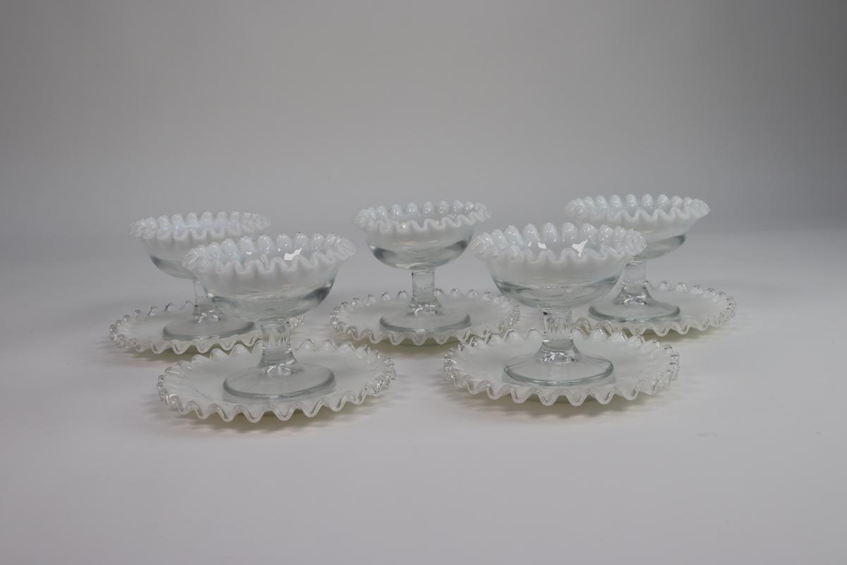 Fenton Dessert Cups with Plates