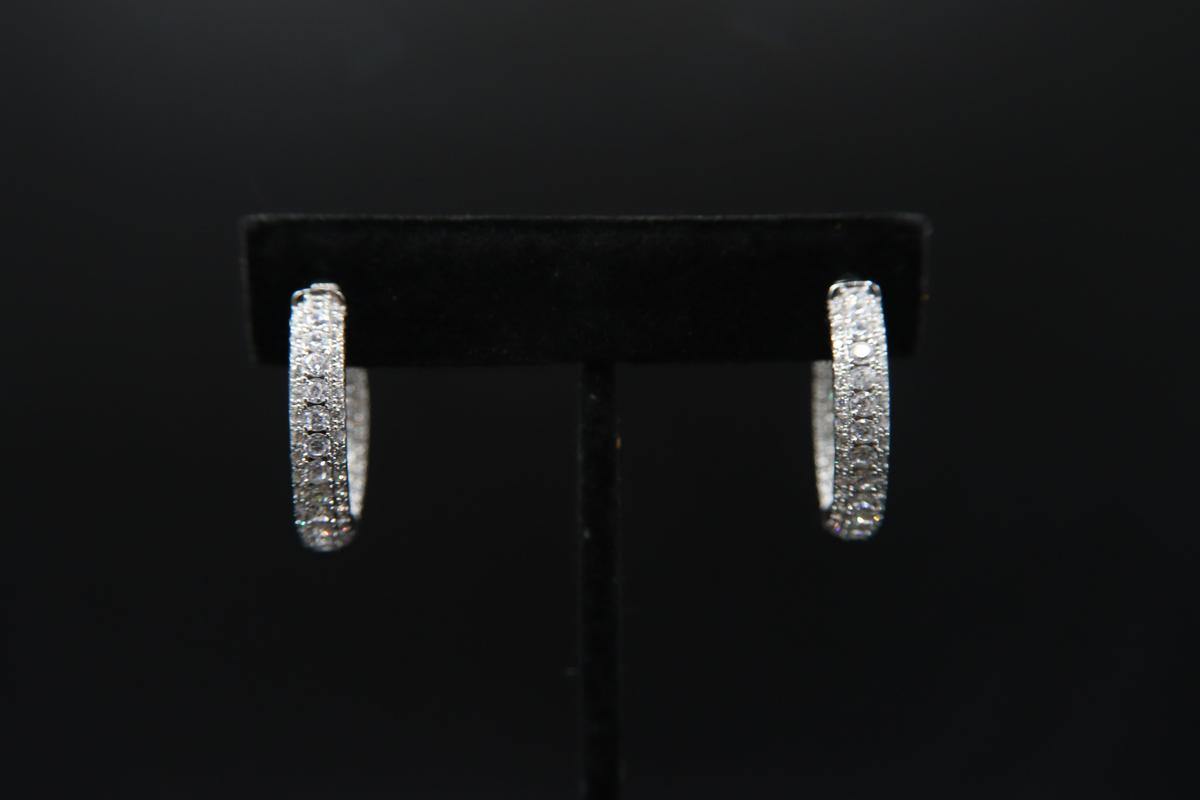 Diamond Accent Hoop Earrings