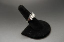 Black and White Sterling Silver Ring