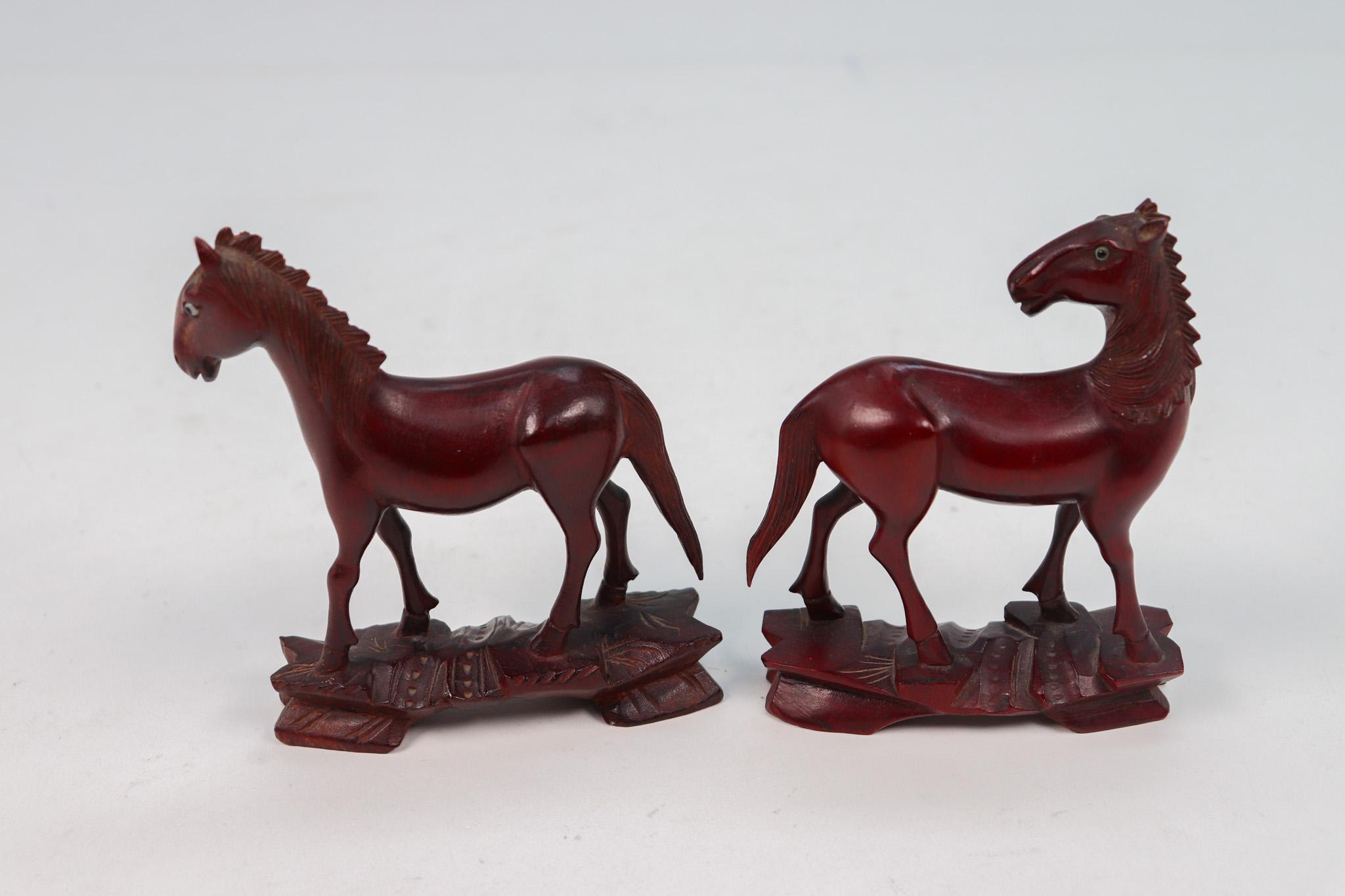 Vintage Hand Carved Horses