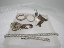 Vintage Sterling Single Earrings & Repair Pieces, 38.70 Gr. Some Signed