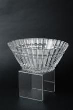 Elegant Faceted Crystal Fruit Bowl