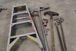 Ladder and Assorted Hand Tools