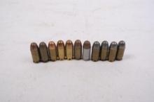 Lot of eleven .45 caliber cartridges