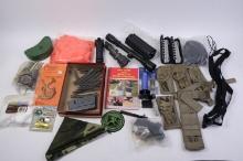 Bag of assorted gun related items