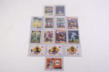 Fourteen assorted baseball cards