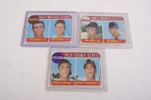 Three 1969 Topps Rookie Stars baseball cards