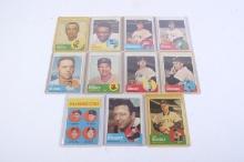Eleven 1963 Topps baseball cards, all are Red Sox players