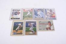 Seven assorted Chipper Jones baseball cards