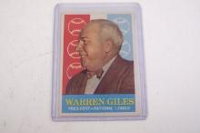 1959 Topps Warren Giles (president of the National League) baseball card