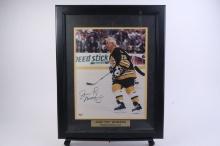 Framed signed photos of John McKinzie of the Boston Bruins