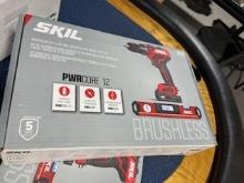 Skil Brushles 12v 1/2" drill, 12" Dig Level Kit