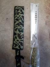 Large Hunting Knife with Camo Case