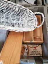 Basket, Dog Sign, Wooden Box