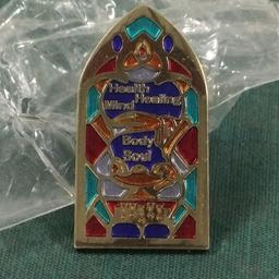 Stained Glass Pin w/saying