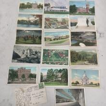 Pre 1940's Post Cards w/1¢ Franklin Stamp