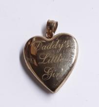 Heart Locket Gold with Inscription