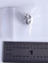 Silvery Skull Charm