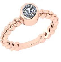 CERTIFIED 1.1 CTW I/VS2 ROUND (LAB GROWN Certified DIAMOND SOLITAIRE RING ) IN 14K YELLOW GOLD