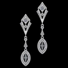 0.76 Ctw VS/SI1 Diamond 18K White Gold Earrings ALL DIAMOND ARE LAB GROWN