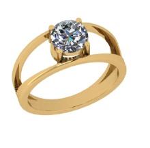CERTIFIED 2 CTW E/VS2 ROUND (LAB GROWN Certified DIAMOND SOLITAIRE RING ) IN 14K YELLOW GOLD