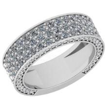2.56 Ctw VS/SI1 Diamond 18K White Gold Band Ring ALL DIAMOND ARE LAB GROWN DIAMOND
