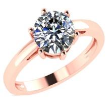 CERTIFIED 2.06 CTW D/VS1 ROUND (LAB GROWN Certified DIAMOND SOLITAIRE RING ) IN 14K YELLOW GOLD