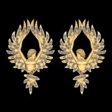 0.80 Ctw VS/SI1 Diamond 18K Yellow Gold Earrings ALL DIAMOND ARE LAB GROWN