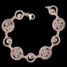 1.41 CtwVS/SI1 Diamond Ladies Fashion 14K Rose Gold Bracelet (ALL DIAMOND ARE LAB GROWN )