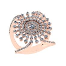 1.08 Ctw SI2/I1 Diamond 14K Rose Gold Engagement Ring (ALL DIAMOND ARE LAB GROWN)