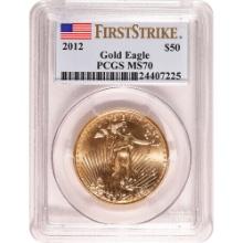 Certified American $50 Gold Eagle 2012 MS70 PCGS First Strike