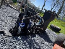 Hydraulic tank attaches to tractor