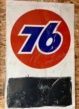 Metal 76 Sign - one side