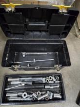 Tool Box, with 1/2" sockets, ratchets and extensions