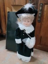 Porcelain Winter Doll- New