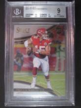 2017 Select Patrick Mahomes Beckett Mint 9