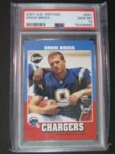 2001 UD Vintage Drew Brees PSA Gem Mt 10