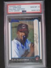 Trading Card CC Sabathia PSA/DNA Certified Auto Grade GM MT 10