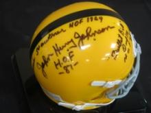 John Henry Johnson and others Signed Mini Helmet Certifed w COA