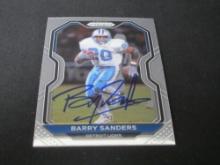 Barry Sanders Detroit Lions Signed Trading Card Certified w COA