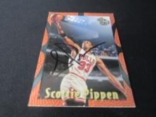 Scottie Pippen Signed Card Certified w COA
