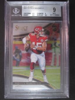 2017 Select Patrick Mahomes Beckett Mint 9