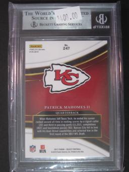 2017 Select Patrick Mahomes Beckett Mint 9