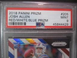 2018 Panini Prizm Josh Allen Red White Blue Prizm PSA Mint 9