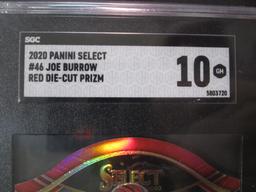 2020 Panini Select #46 Joe Burrow Red Die Cut Prizm SGC GM 10