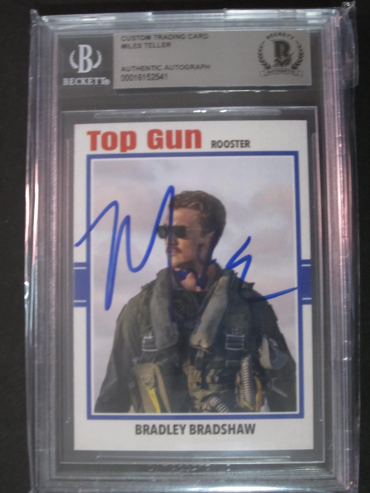 Custom Trading Card Miles Teller Authentic Auto Beckett Certi