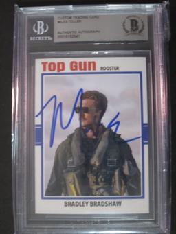 Custom Trading Card Miles Teller Authentic Auto Beckett Certi