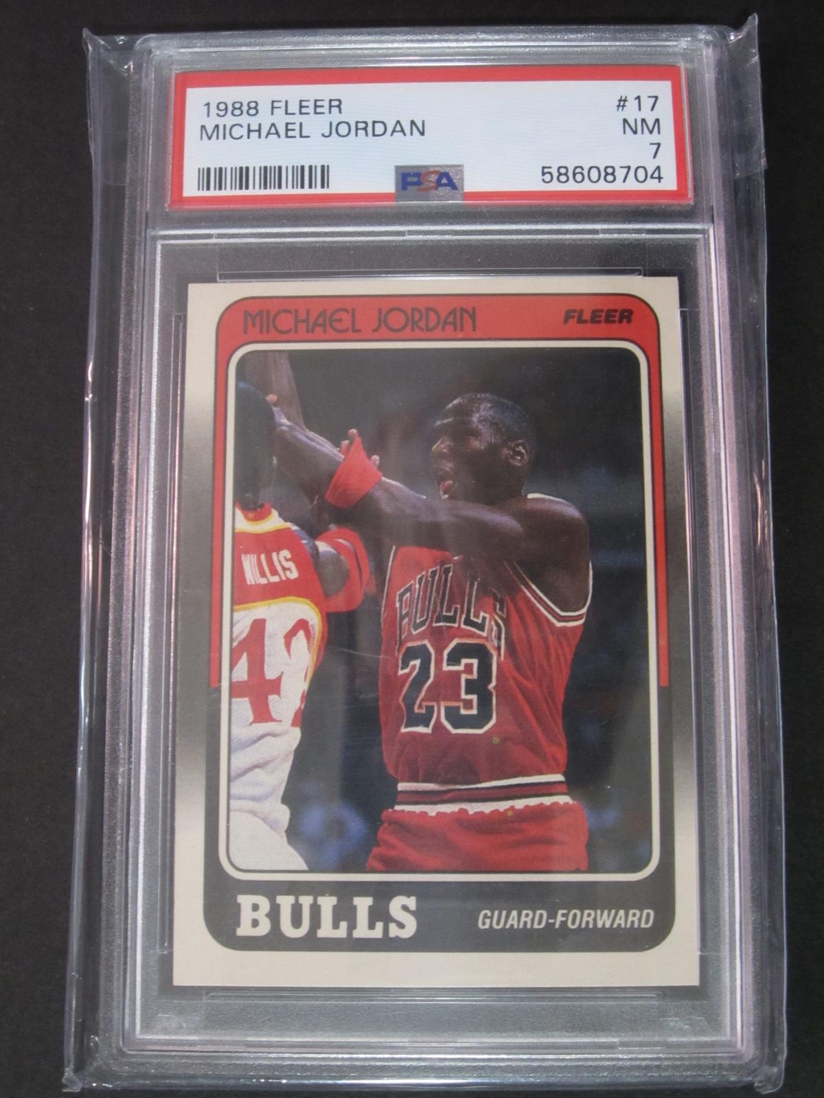 1988 Fleer Michael Jordan #17 PSA NM 7