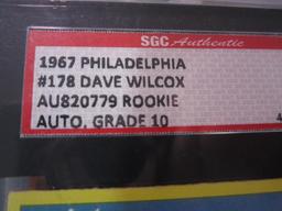 1967 Philadelphia #178 Dave Wilcox Auto Grade 10