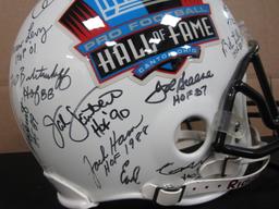 FULL SIZE PRO FOOTBALL HOF SIGNED HELMET WITH COA